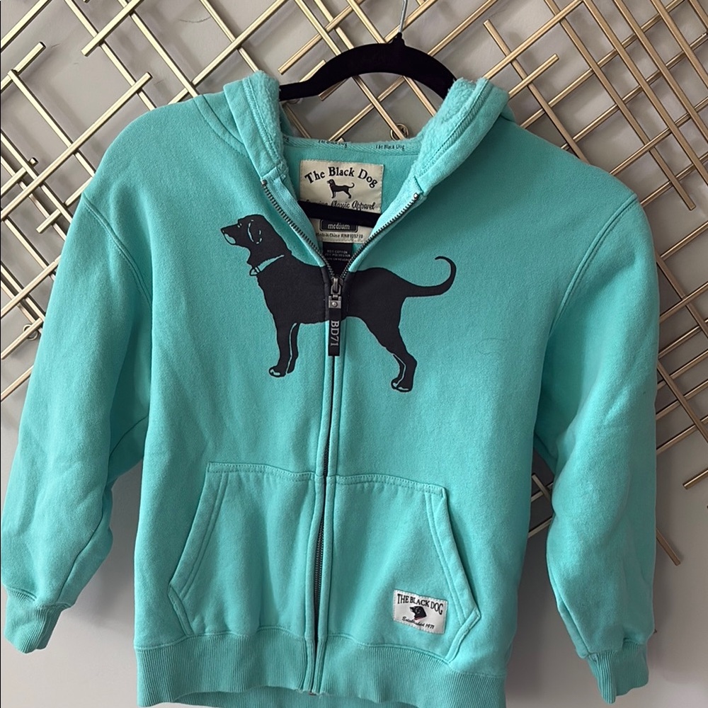 The Black Dog Blue Zip-Up Hoodie Sweatshirt